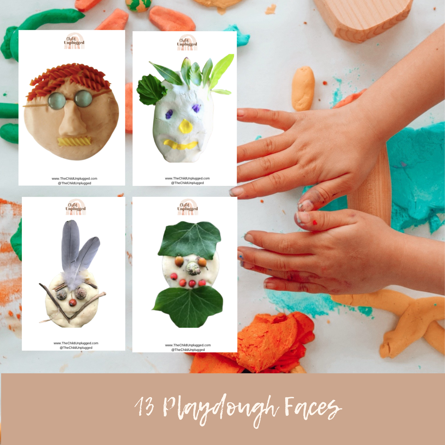 Download: Prompt Cards:  Playdough Faces-13 Designs