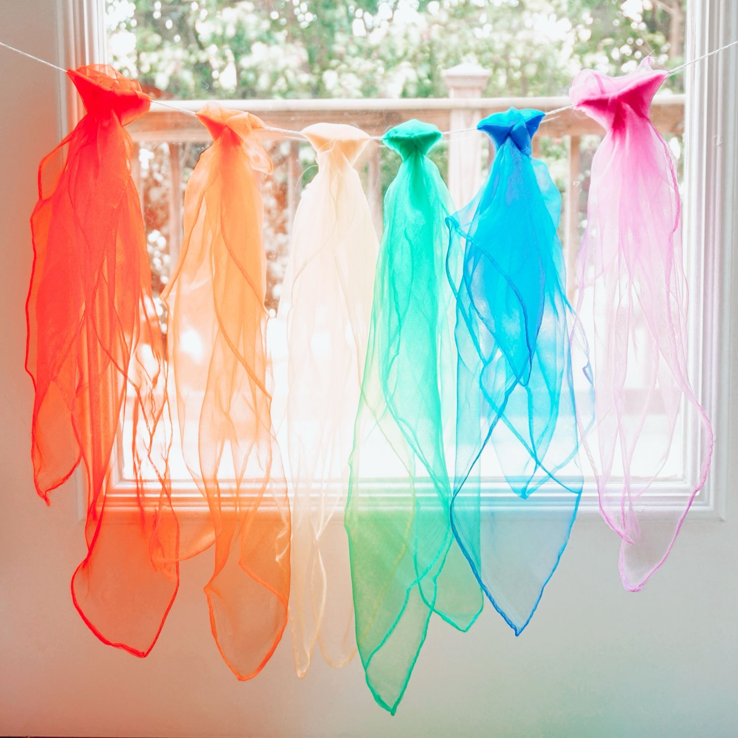 Rainbow Scarves - Pack of 6