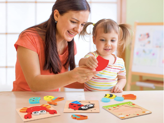 Wooden Animal Puzzle Set-Pack of 6