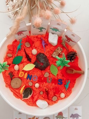 Dino World - Moon Sand Sensory Tray & Set Dino World - Moon Sand Sensory Tray & Set