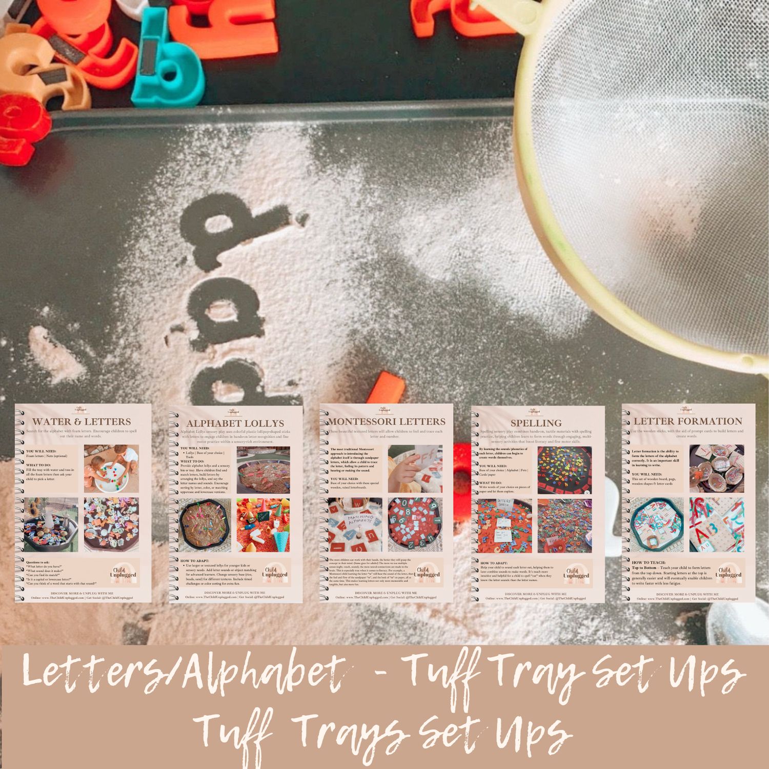 Downloads: Letters/Alphabet- Tuff Tray Set Ups - 9 pages