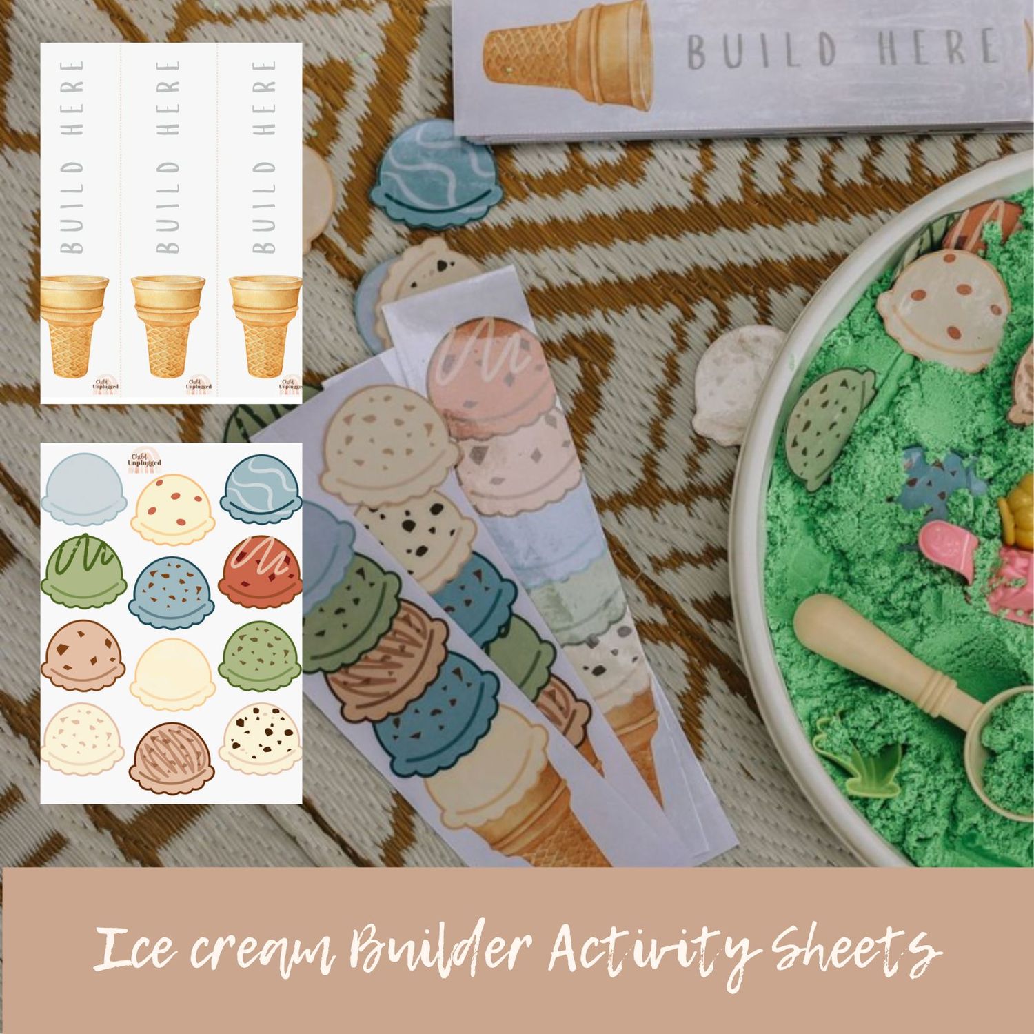 Downloads: Children&#39;s Activity Sheets -Ice cream Builder Activity-6 Activities