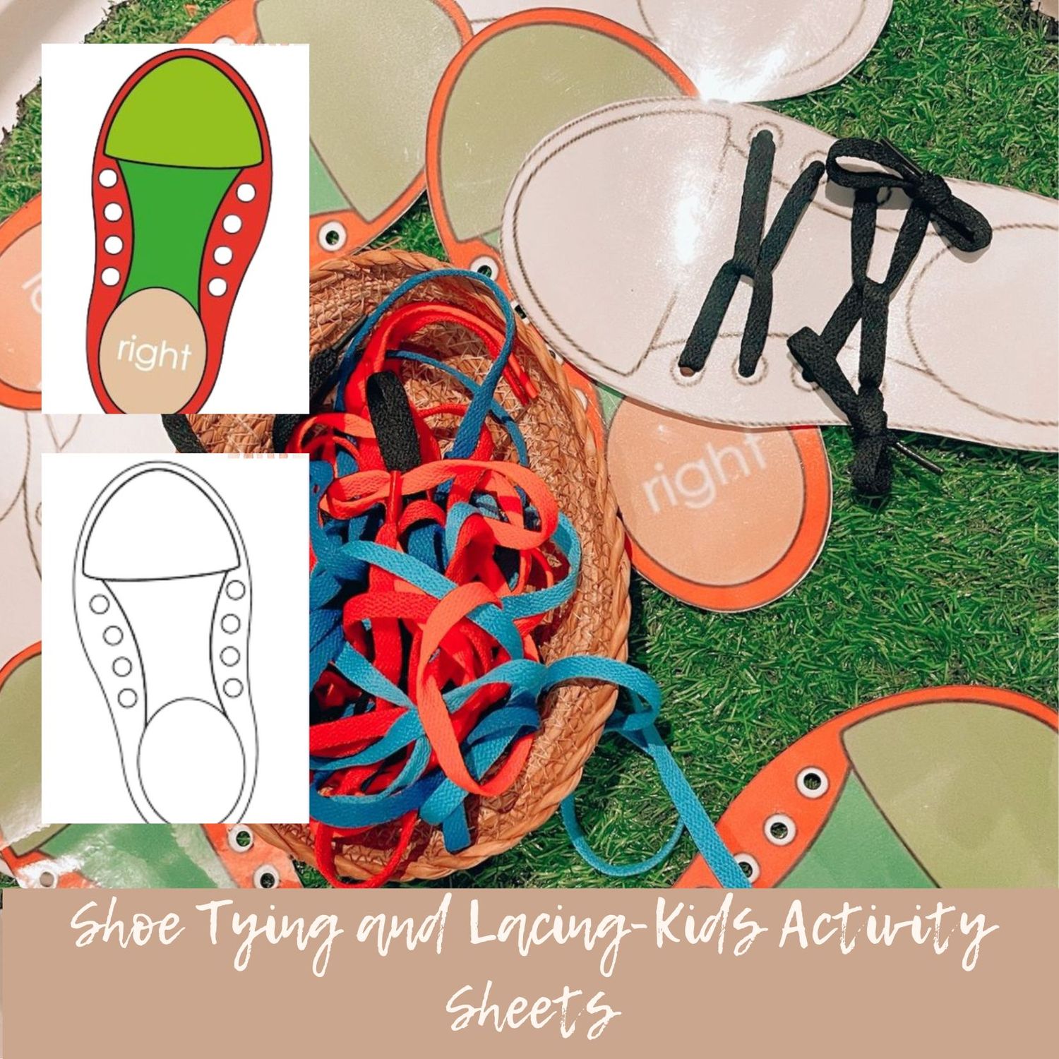 Downloads: Shoe Tying and Lacing-Kids Activity.-4 Activities