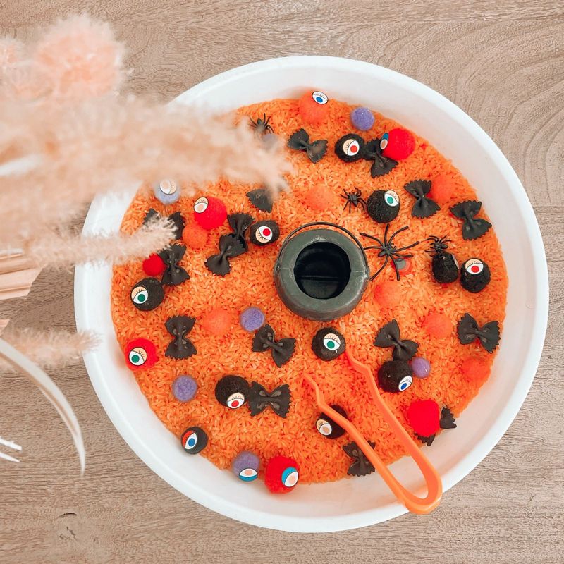 Monster Mix Rice and Pasta Based Sensory Tray &amp; Set