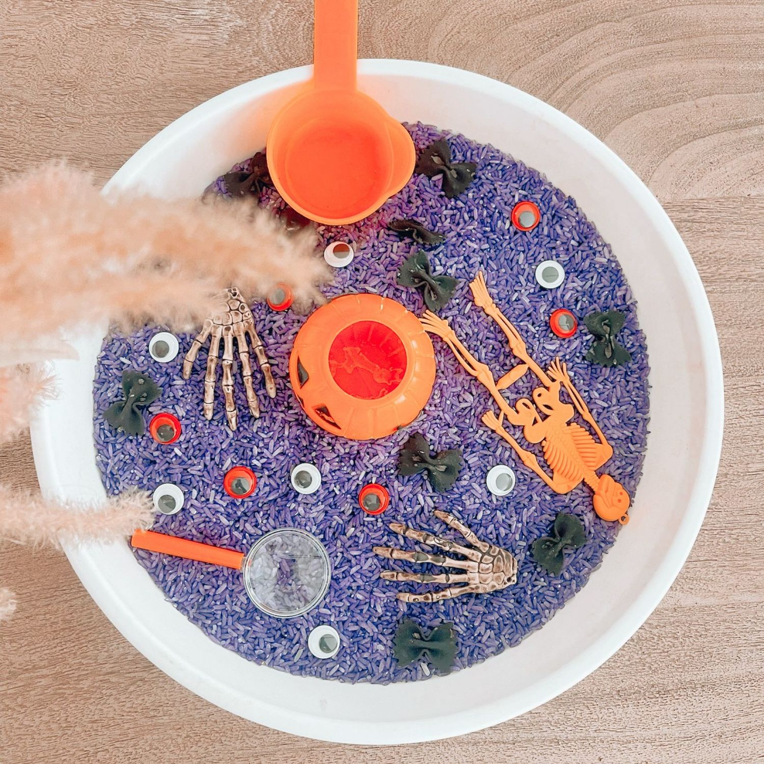 Spooky Excavation Rice Based Sensory Tray &amp; Set