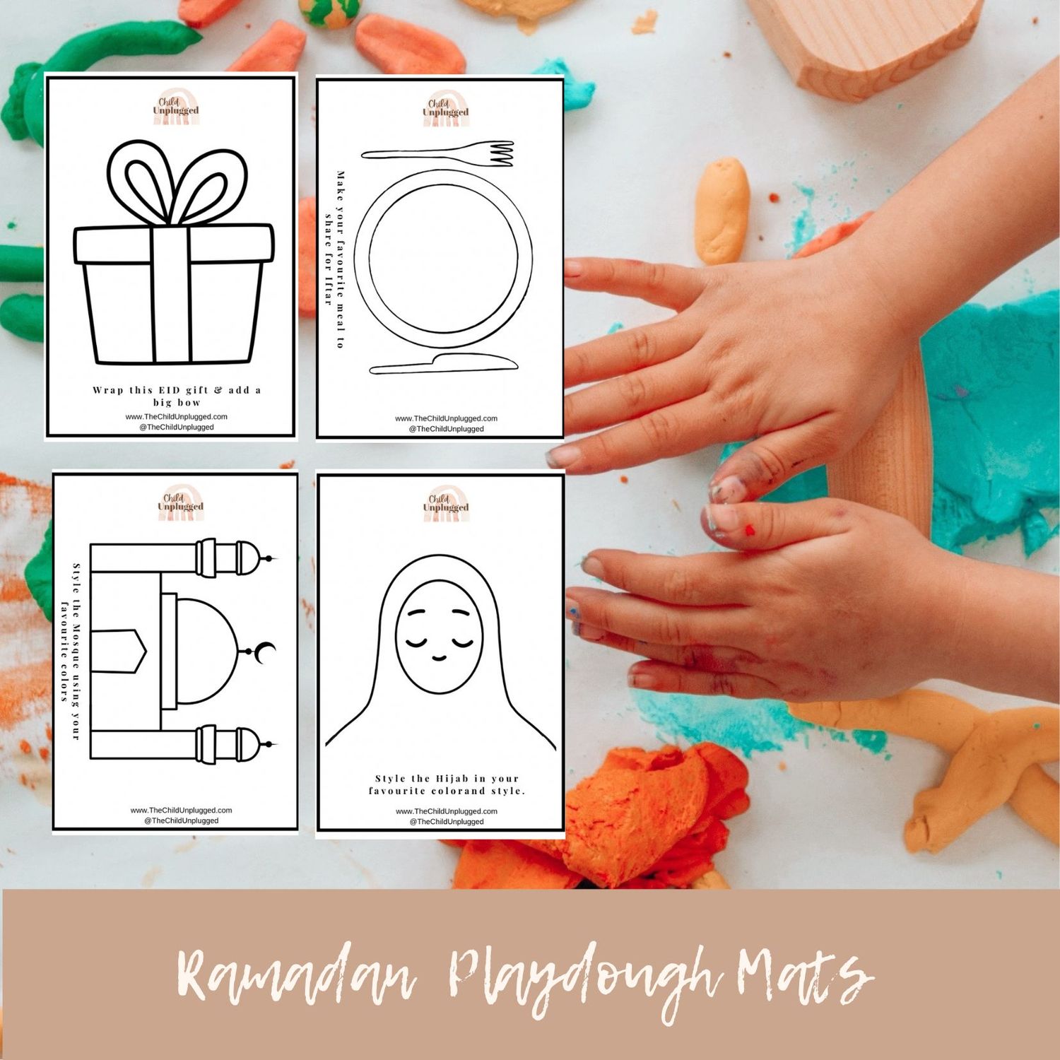 Download: Ramadan Playdough Mats-6 Designs