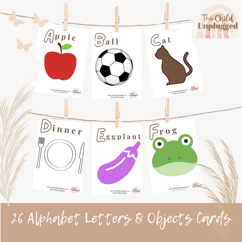 Alphabet Letters &amp; Objects Cards