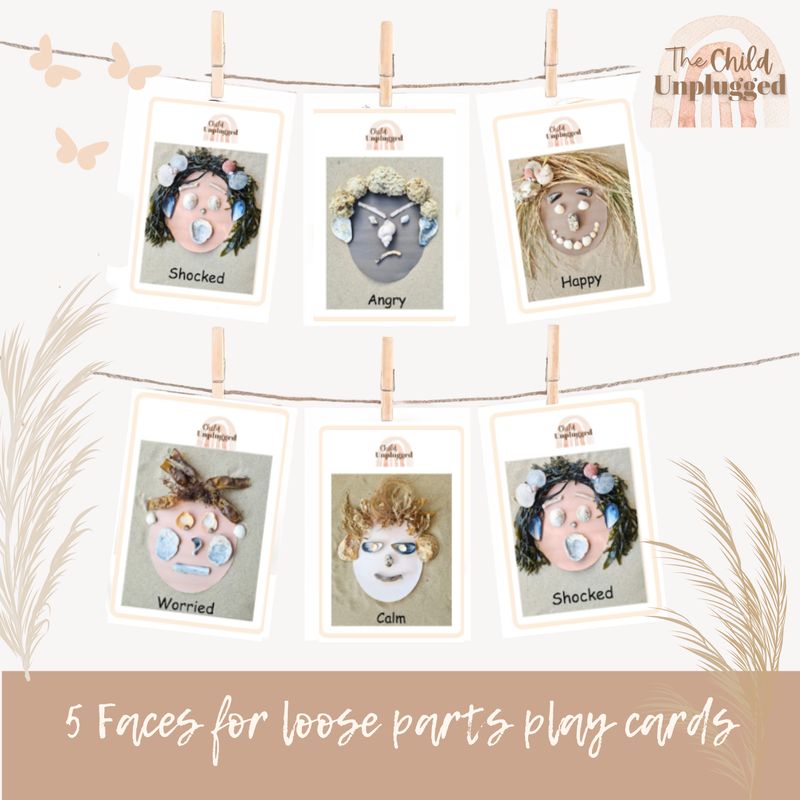 Prompt Cards - Faces for Loose Parts Play