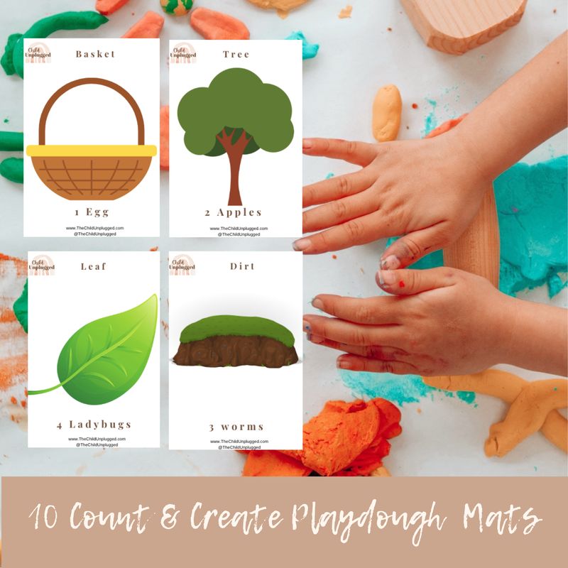 Count &amp; Create Playdough Mats