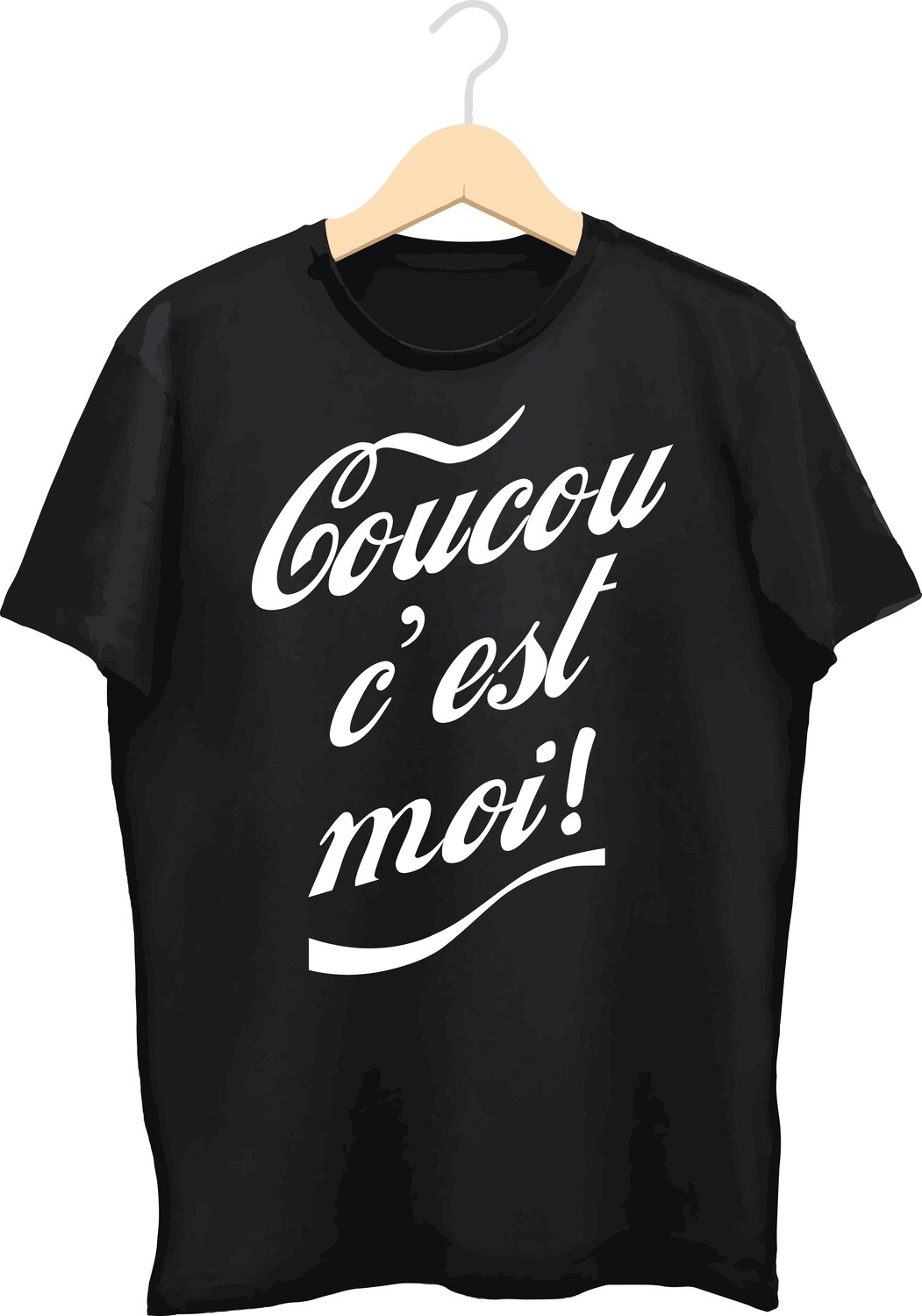 T-shirt met bedrukking (Coucou)