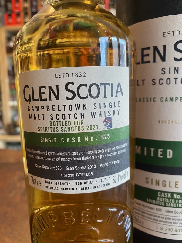 Glen Scotia Single Cask Bottled For Spiritus Sanctus 2021 60.1% 70CL