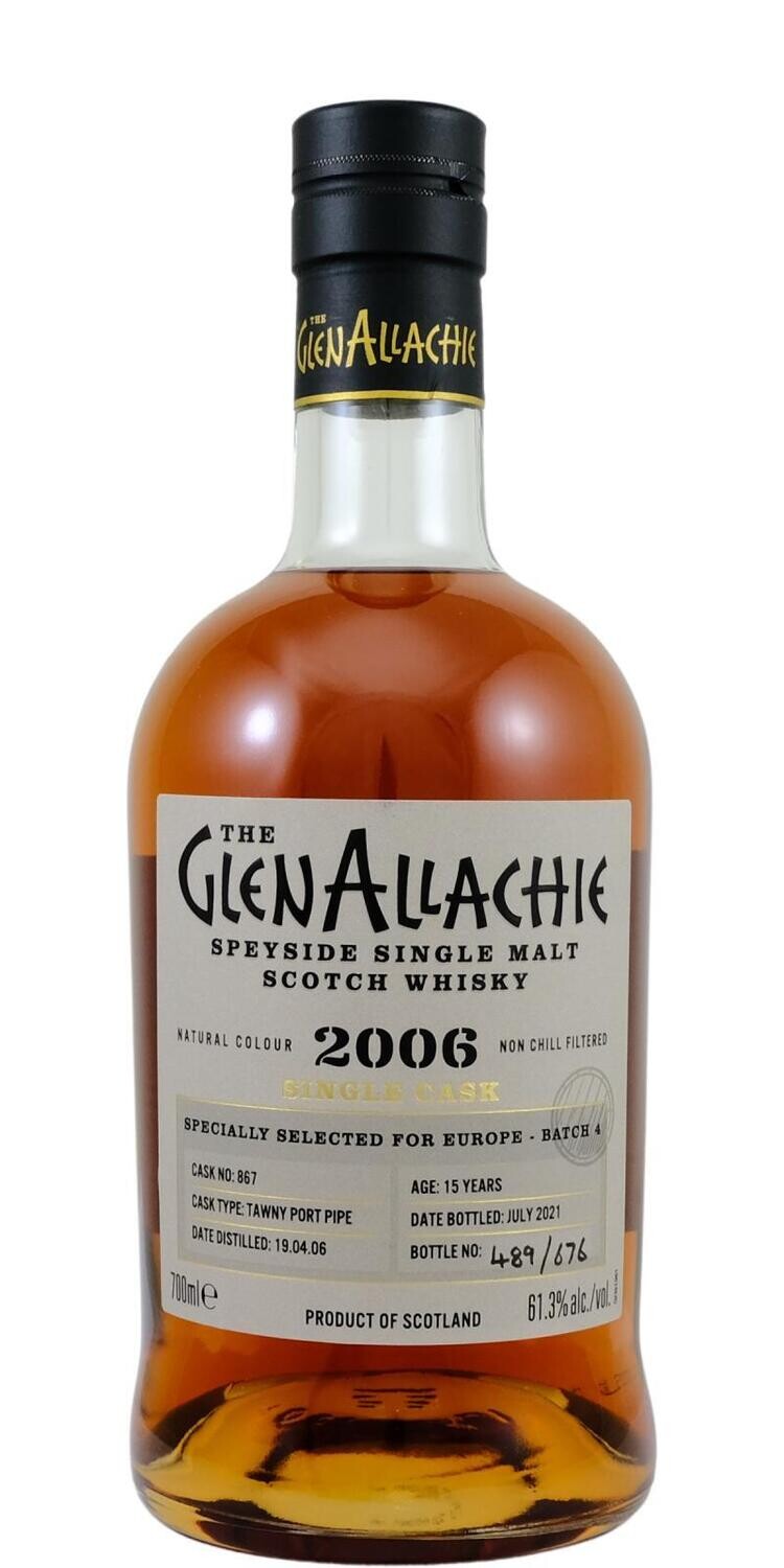 GlenAllachie 2006 Single Cask For Europe Batch 4 Tawny Port Pipe 61.3% 70Cl