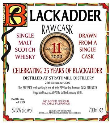 Strathmill 2009 Black Adder Raw Cask 59.9% 70cL