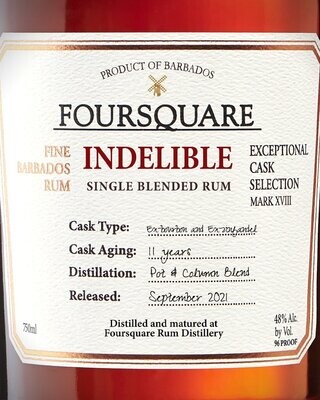 Foursquare Indelible 11 Years 48% 70cl
