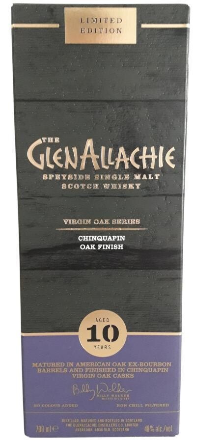 GlenAllachie 10 Years Virgin Oak Series Chinquapin Oak Finish 48% 70CL