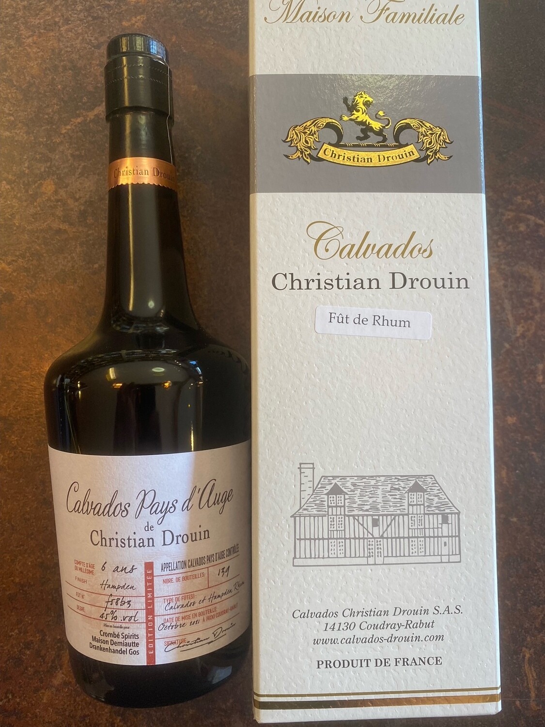 Calvados Christian Drouin Hampden Rum Cask 6 Ans 45% 70CL