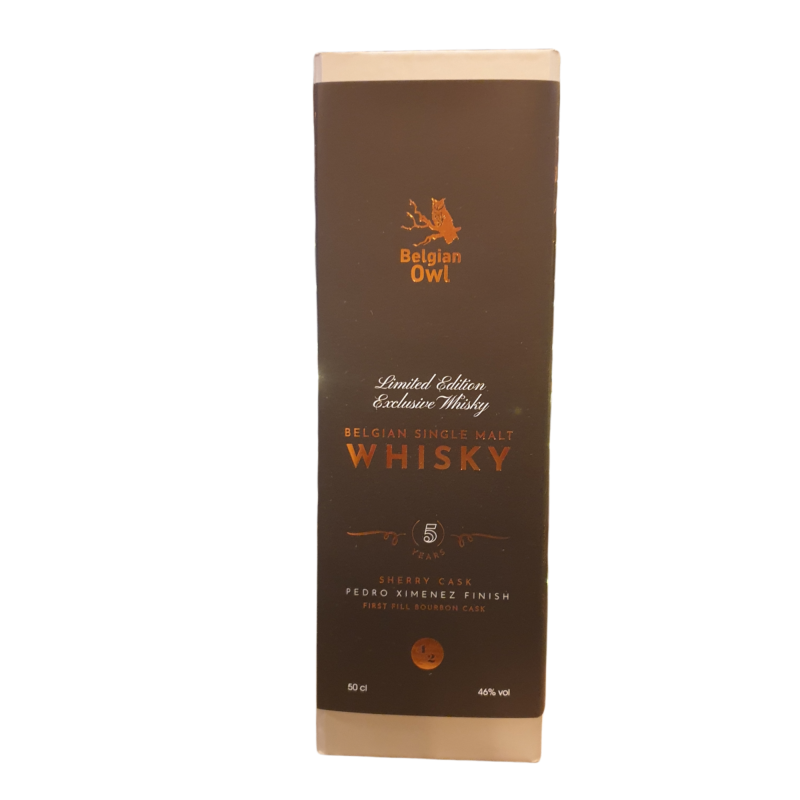Belgian Owl Limited Edition 5 Years Sherry Cask Pedro Ximenez Finish 46% 50CL