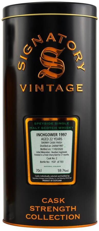 Inchgower 1997 22 Years 59.7% 70CL