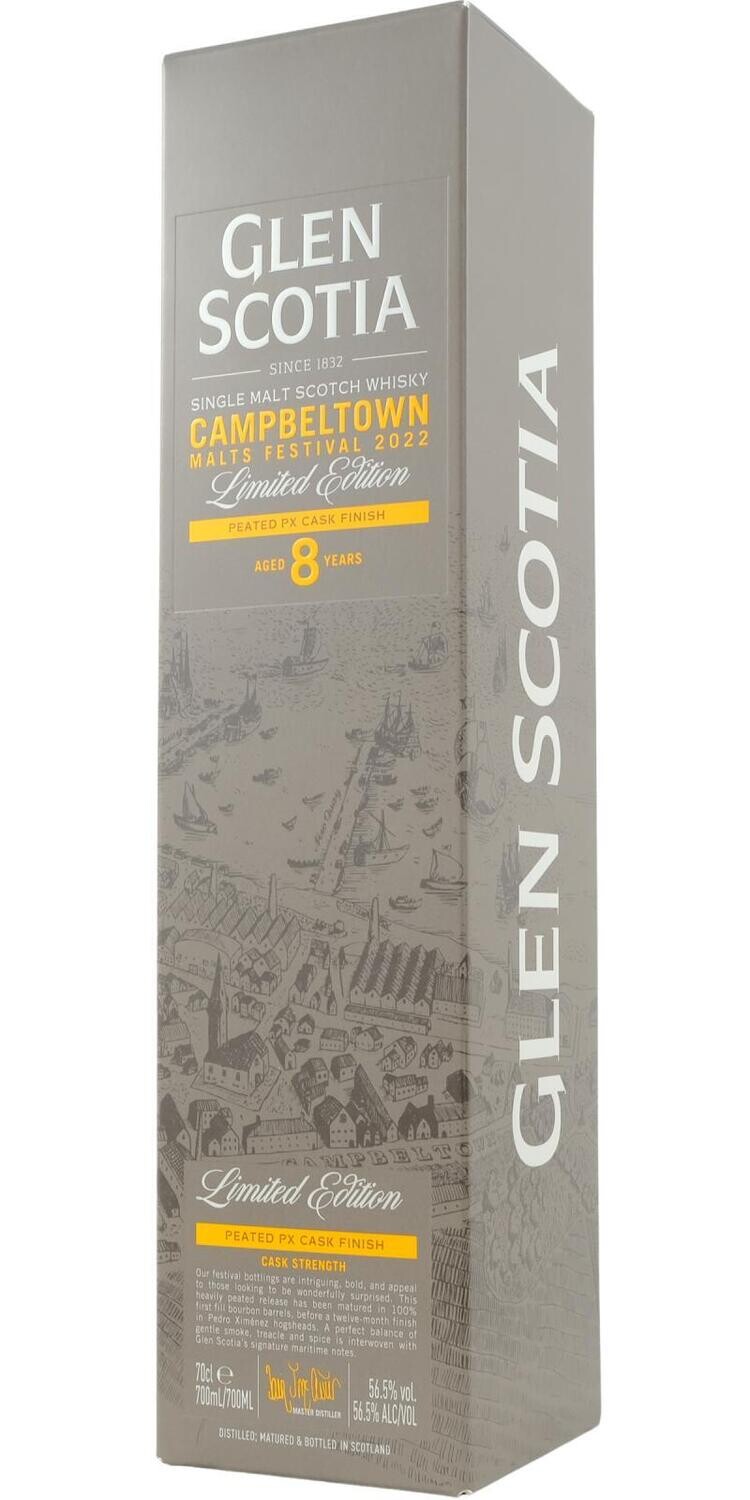 Glen Scotia Campbeltown Malts Festival 2022 Peated PX Cask Finish 8 Years 56.5% 70Cl