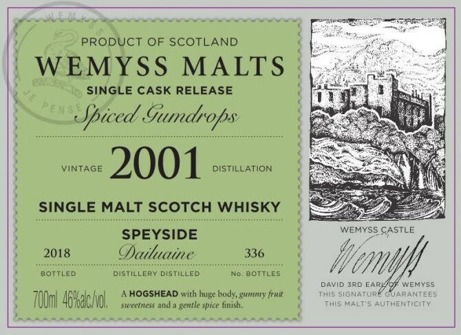 Dailuaine 2001 Spiced Gumdrops 46% 70Cl