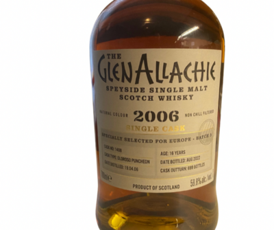 GlenAllachie 2006 Specially Selected For Europe - Batch 5 Oloroso Puncheon 59.8% 70Cl