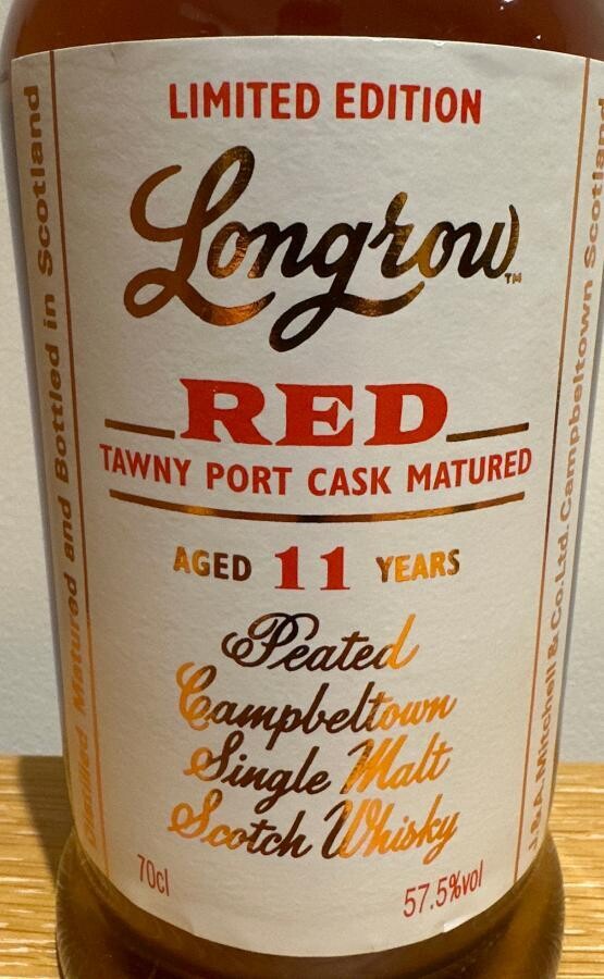 Longrow Red Tawny Port Cask Matured 11 Years 57.5% 70Cl