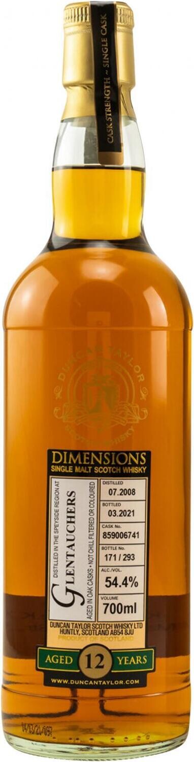 Glentauchers (Sherry) Duncan Taylors Dimensions 54.5% 70Cl
