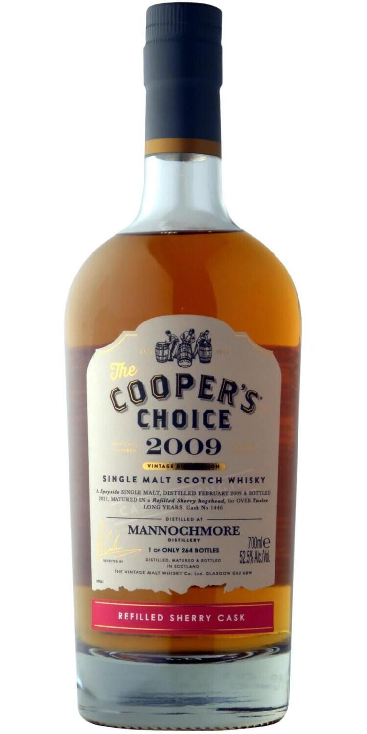 Mannochmore Cooper's Choice 2009 Refilled Sherry Cask 52.5% 70Cl