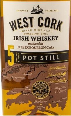 West Cork Irish Whiskey 5 Years Pot Still 43% 70CL
