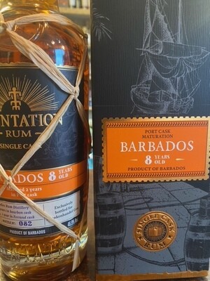 Plantation Rum Single Cask Barbados 8 Years Port Cask Maturation 46.9% Bottled For Drankenhandel Gos 70Cl.