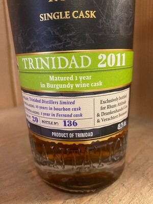Plantation Single Cask Trinidad 2011 Burgundy Wine Cask Maturation (drankenhandel Gos) 49.2% 70Cl