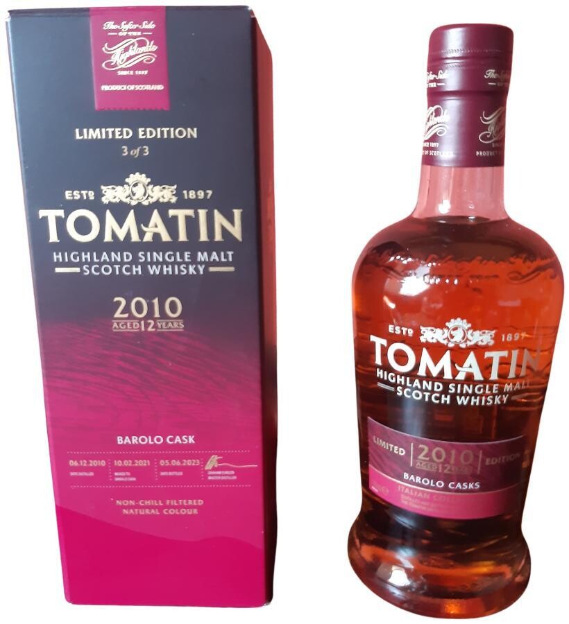 Tomatin 2010 Italian Collection Barolo 12 Years 46% 70Cl