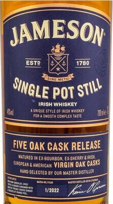 Jameson Single Pot Still Irish Whisky batch 1/2023 46% 70Cl