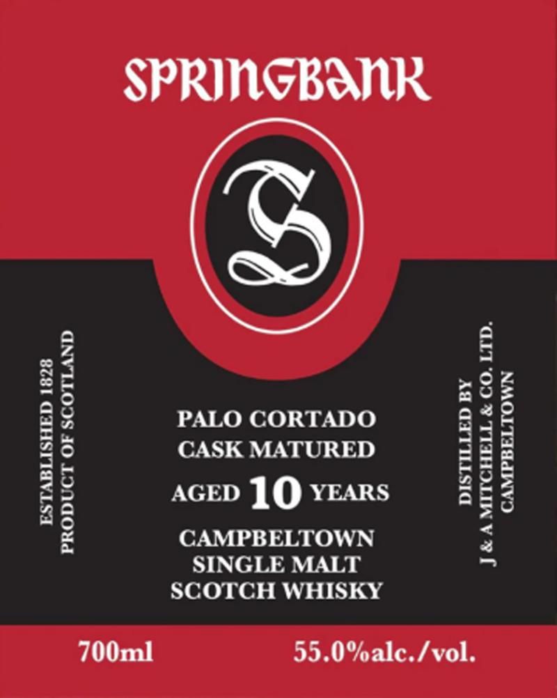 Springbank 10 Years Palo Cortado Cask Matured 55% 70Cl
