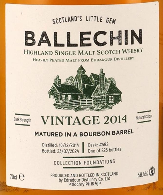 Ballechin Vintage 2014 58.4% 70Cl