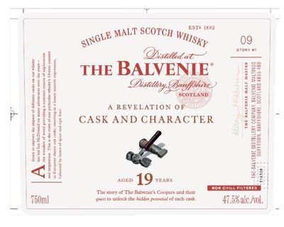 The Balvenie 19 Years A Revelation of Cask And Charakter 47.5% 70Cl