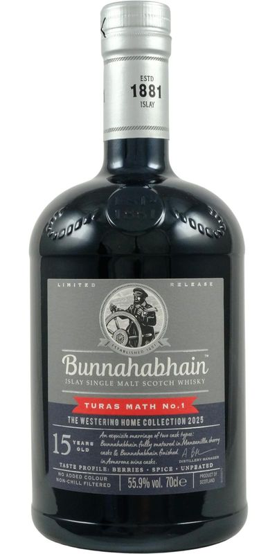 Bunnahahbain 15 Years Old Turas Math No.1 The Westering Home Collection 2025 55.9% 70Cl