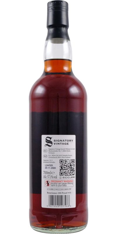 Benrinnes 2012 13 Years Signatory Vintage 57.1% 70Cl