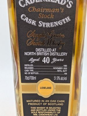 Cadenhead's North British Distillery 40 Years 51.9% 70Cl