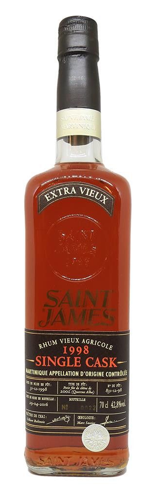 Saint James Single Cask 1998 Rhum Vieux Agricole 42.8% 70Cl