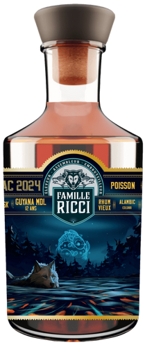 Famille Ricci Zodiac 2024 Guyana MDL Rhum Vieux Poisson 12 Years 62.8% 0.5L