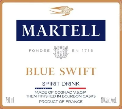 Martel Blue Swift 40% 70Cl
