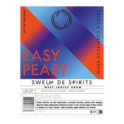 Easy Peasy Swell De Spirits Rhum 54.1% 50 Cl