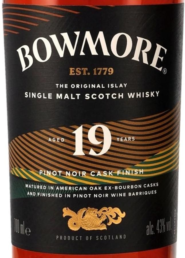 Bowmore 19 Years Pinot Noir Cask Finish 43% 70 Cl