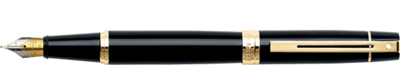 Sheaffer  300  vulpen glossy black gold trim M