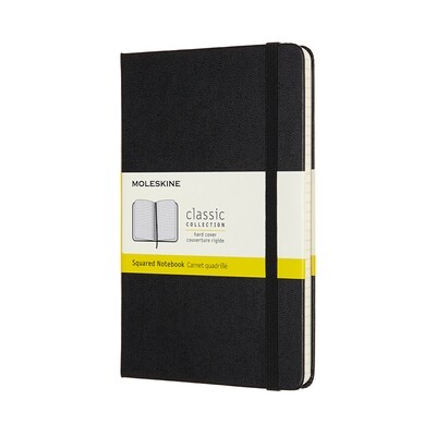 Moleskine notebook Medium zwart - geruit