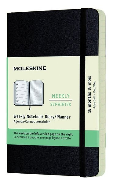Moleskine Agenda large weekly notebook zwart 2021-2022  soepele 
 kaft