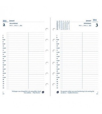 Succes Agenda VULLING A5  - 1 dag per blad - 2026 wit