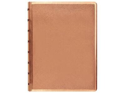 Filofax notebook A5 saffiano metallic rose gold