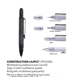 TROIKA construction pen liliput titanium